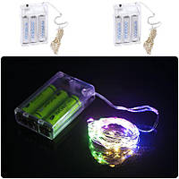 Гірлянда "Роса" на 3-х батарейках 50 лампочок 5 метрів мультиколір RJ-03