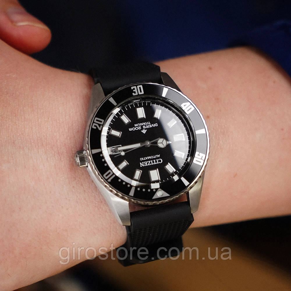 Титанові японські 200 м дайверський годинник Citizen Promaster Fujitsubo NB6021-17E Сапфір, механіка, автопідзавод, фото 1