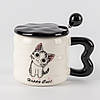 Чашка керамічна Котик з кришкою та ложкою 350 мл в асортименті, фото 8