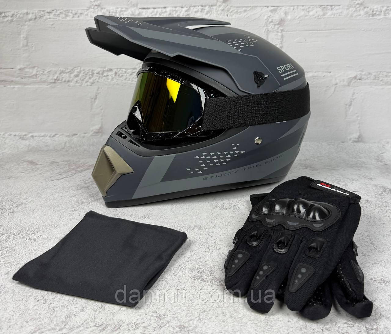 Кросовий мотошолом ORZ Н633L, фото 1