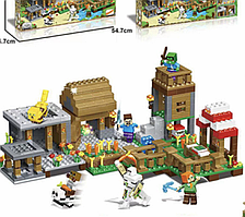 Конструктор Minecraft LD600 «Село» зі світловим ефектом — 778 деталей