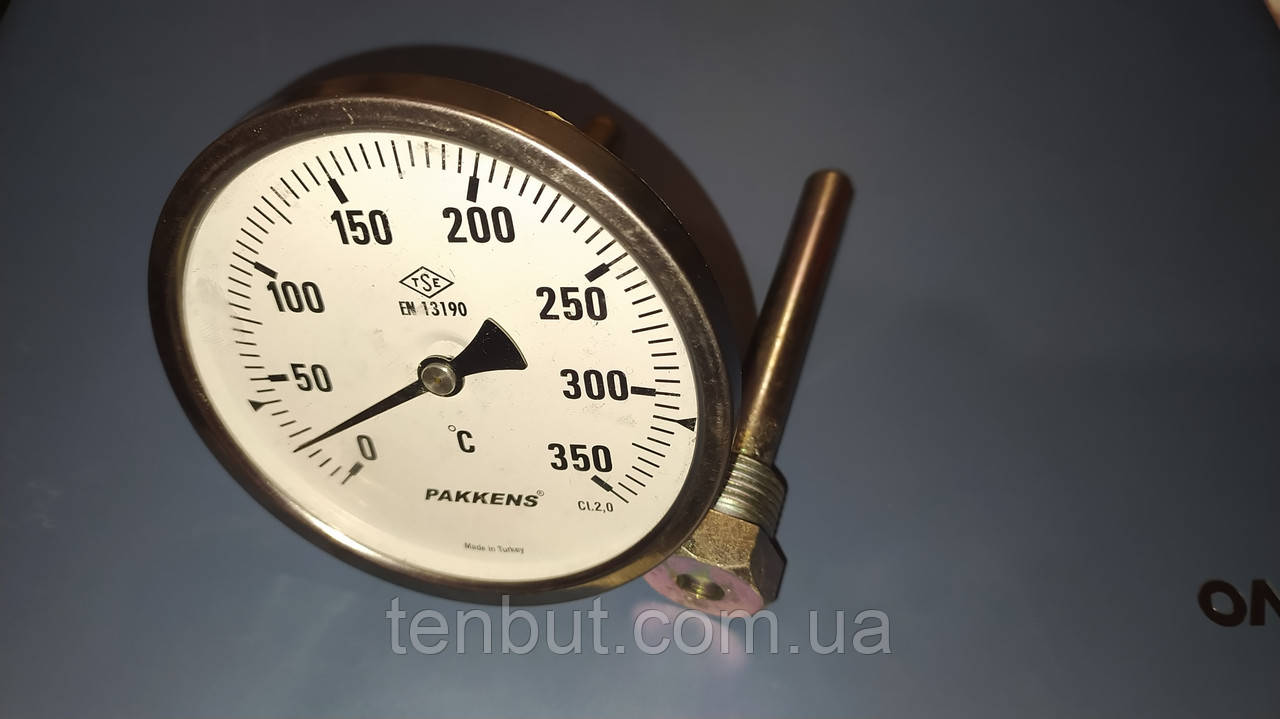 Термометр трубчастий PAKKENS 0-350°C град./Ø-100 мм/довжина-100 мм. виробництво Туреччина, фото 1