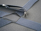 Підтяжки чоловічі 40 мм Стандарт на зріст до 185 см Х-подібні 4 застібки темно сірі, фото 6