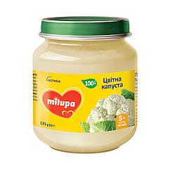 Овочеве пюре Milupa Цвітна капуста з 5 місяців, 125г. (Мілупа)