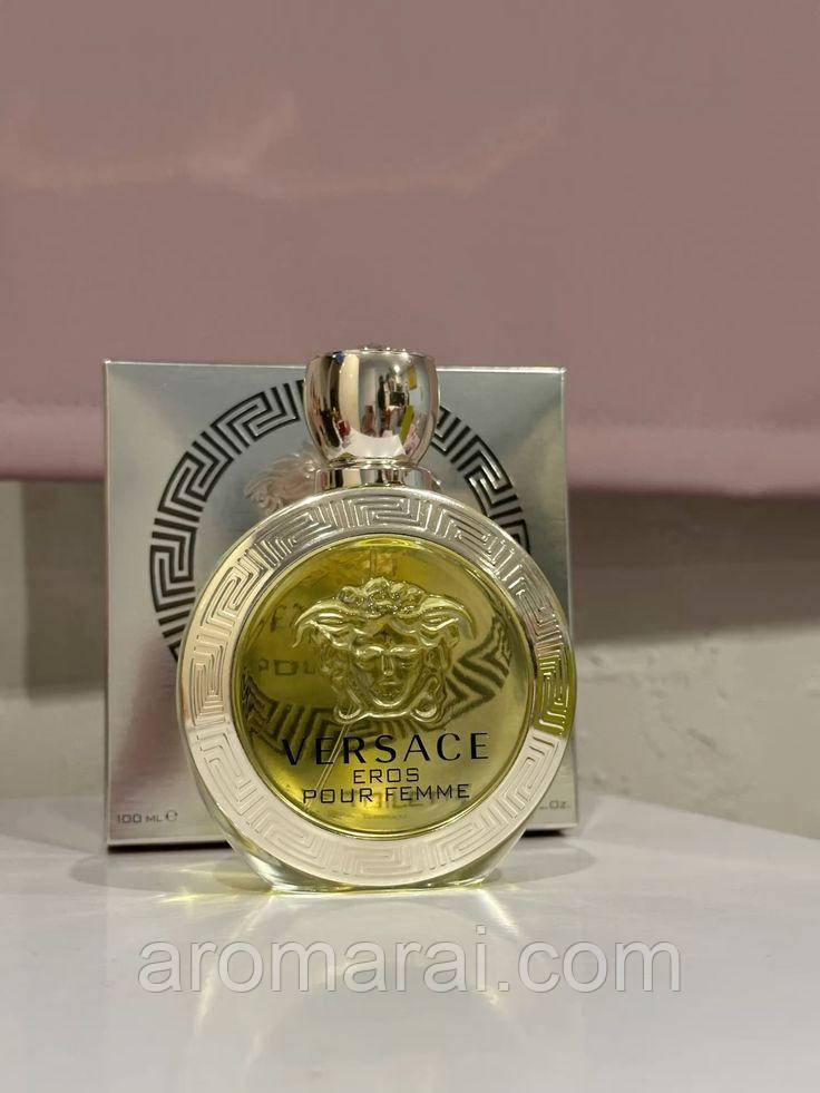 🔥 Стійка Жіноча парфумована вода Versace Eros Pour Femme (Версаче Ерос Пур Фэм) 100 мл. Цитрусово-квітковий аромат, фото 1