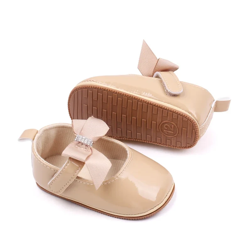 Ошатні туфлі-пінетки для дівчинки 12.2см, 11.2см бежеві, фото 1