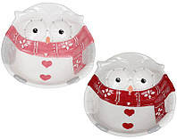 Набір 2 керамічні салатниці Сушкін Затишок 550мл піали для сервірування столу кухонні посуди (565411)