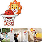 Баскетбольний набір підвісний дитячий 24 см, домашній баскетбол кошик для гри вдома від 3, фото 2