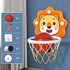 Баскетбольний набір підвісний дитячий 24 см, домашній баскетбол кошик для гри вдома від 3, фото 6