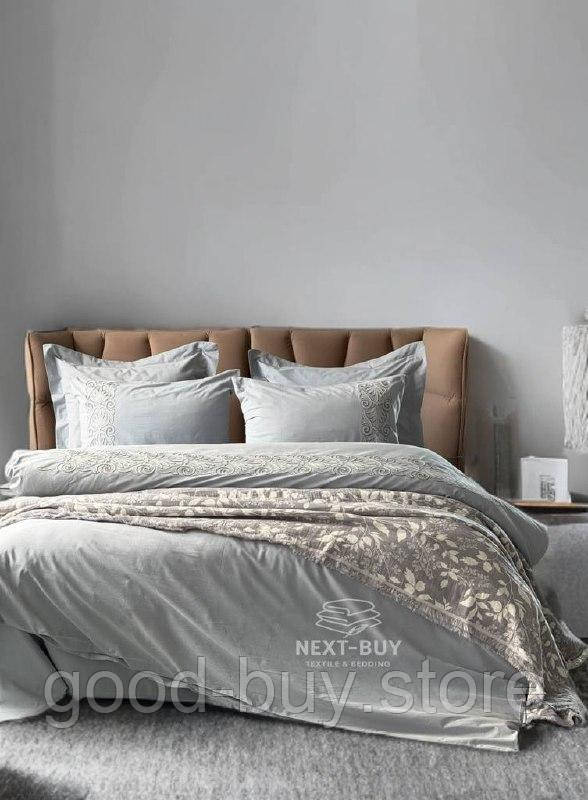 Постільна білизна Saheser Rocco Gri євро 200х220 jacquard