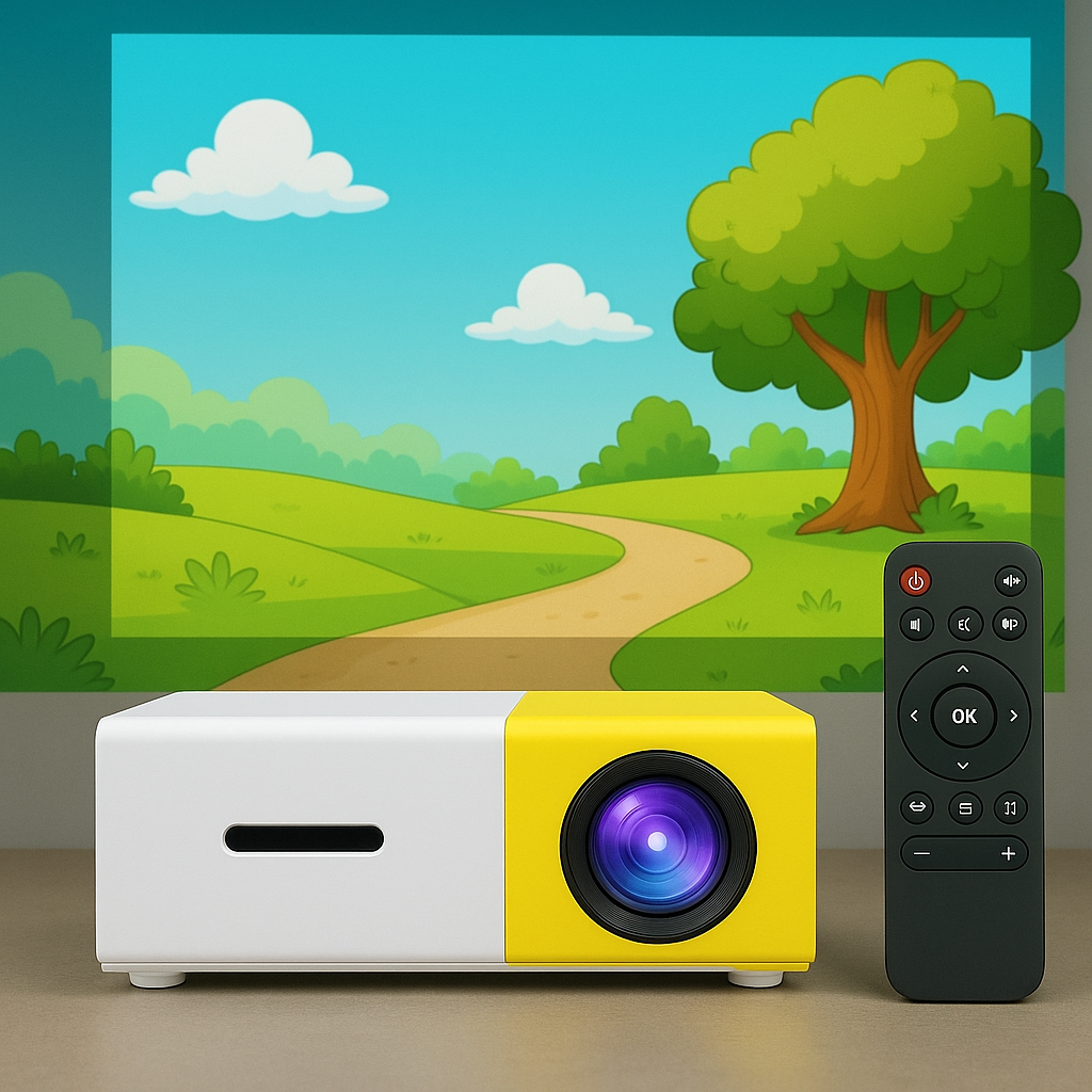 Портативний проектор HD 1920x1080 Led з динаміком широкоекранний проектор домашній кінотеатр відео масштабування з HDMI USB, фото 1