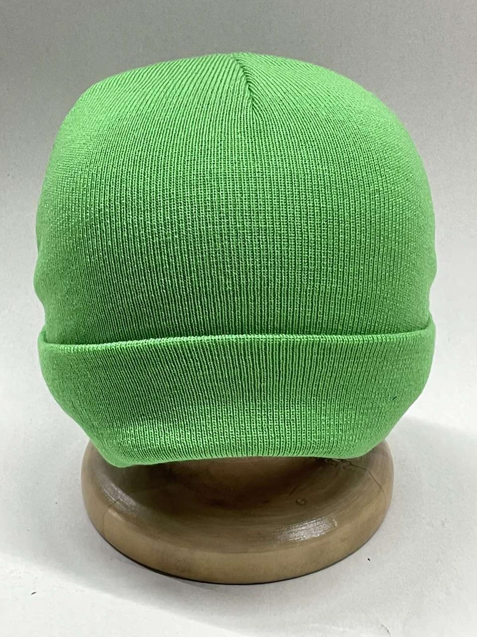 Шапка в'язана утеплена Аделіа, салатова