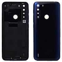 Задня кришка Motorola One Fusion XT2073-2 (синя оригінал Китай зі склом камери)