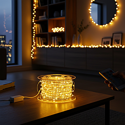 Гірлянда Роса 100 м 1000 High-Brightness LED тепле світло USB