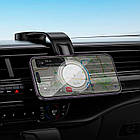 Тримач HOCO Totem RING magnetic wireless fast charging Car holder HW29 (center console) |4.5-7", 15W| чорний, фото 7