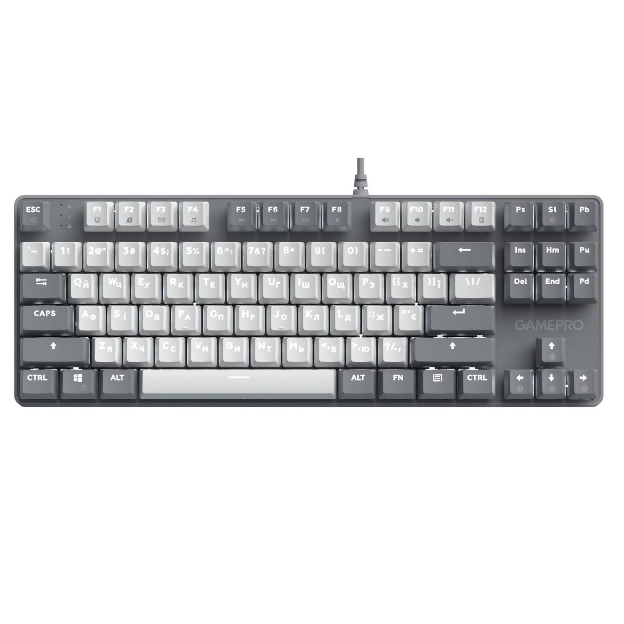 Клавіатура GamePro Genesis Metallic MK110G Outemu Red Swithes USB Gray, фото 1