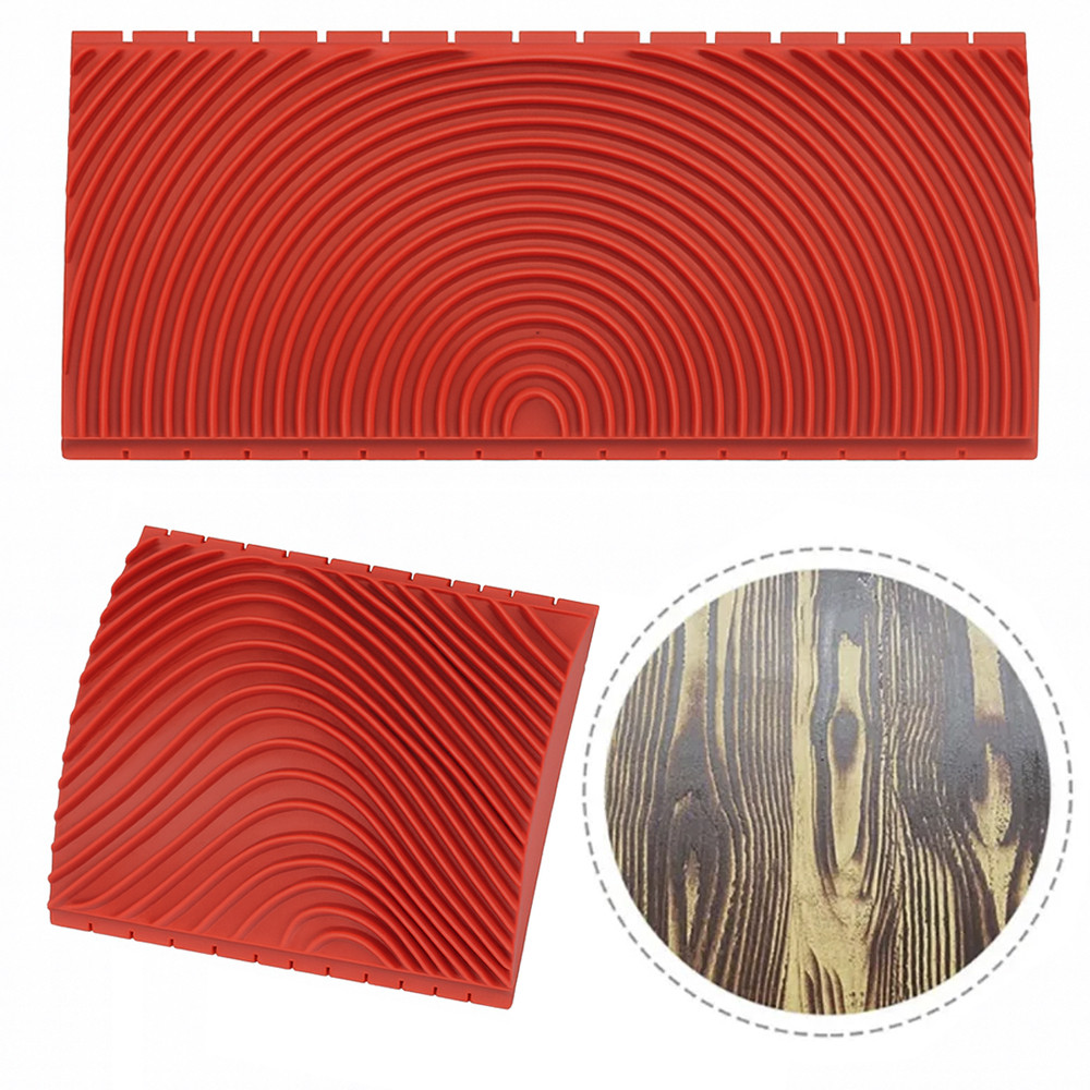 Шпатель штамп гумовий для імітації дерева, набір 2 шт. від Latinta