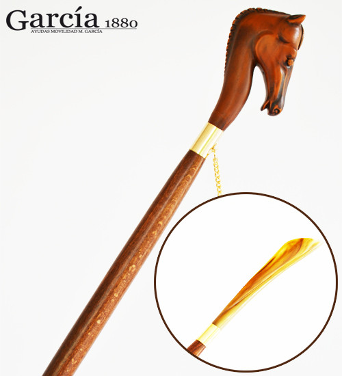 Ложка для взуття Garcia Shoe Horn 4021, деревина бука, колодка у формі голови коня