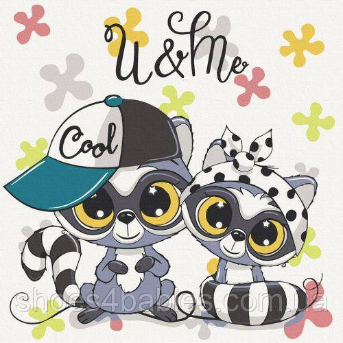 Картина за номерами "Крутні єноти" 30х30 см