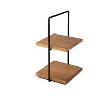 Підставка для тарілок банкетна DR Black 2 ярусна з дошками 20х20 см h40 см (9102102)