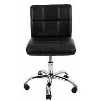 Офісне крісло Bonro B-532 чорне екошкіра на колесах з регулюванням висоти сидіння, фото 3