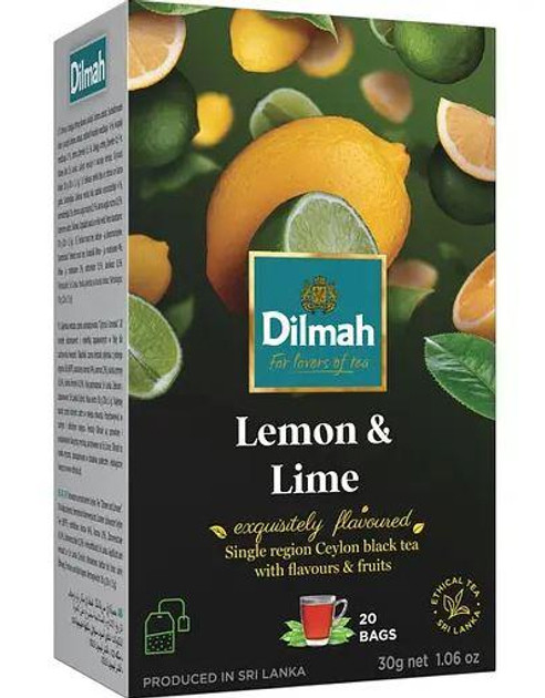 Чай цейлонський "Dilmah" Лимон та Лайм 20 пак/уп 30 грам, фото 1