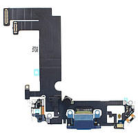 Шлейф iPhone 12 mini з роз'ємом зарядки, з мікрофонами, синій, оригінал PRC