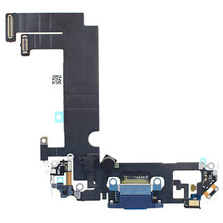 Шлейф iPhone 12 mini з роз'ємом зарядки, з мікрофонами, синій, оригінал PRC