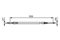 Трос ручного тормоза ЗЗАДУ ЛІВОРУЧ CITROEN C4 GRAND PICASSO 1.6 HDI 10.2006 - 12.2011; C4 PICASSO 1.6 HDI 02.2