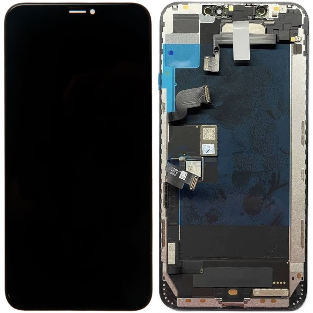 Дисплей iPhone XS Max, чорний, оригінал PRC з верхнім шлейфом, фото 1
