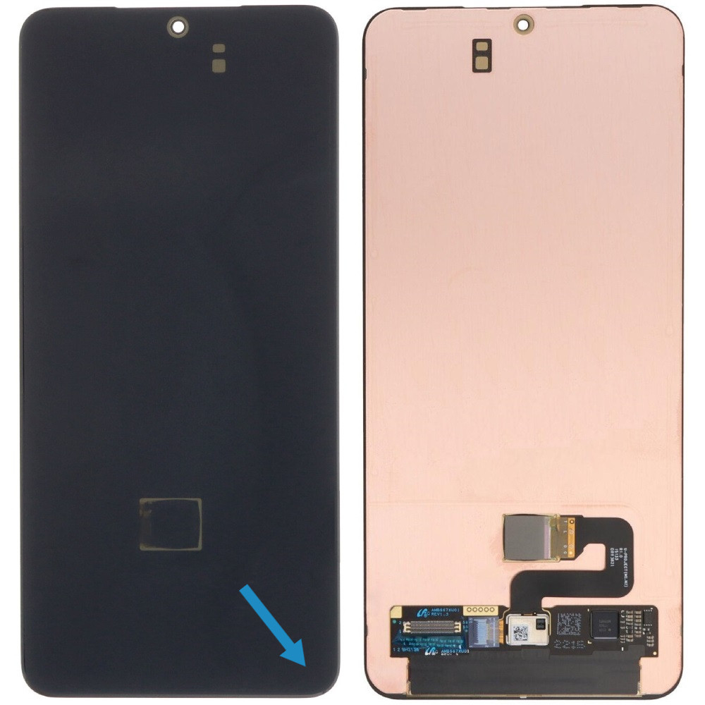 Дисплей Samsung G996 Galaxy S21+ 5G чорний, Amoled, оригінал PRC переклеєне скло - пляма, фото 1