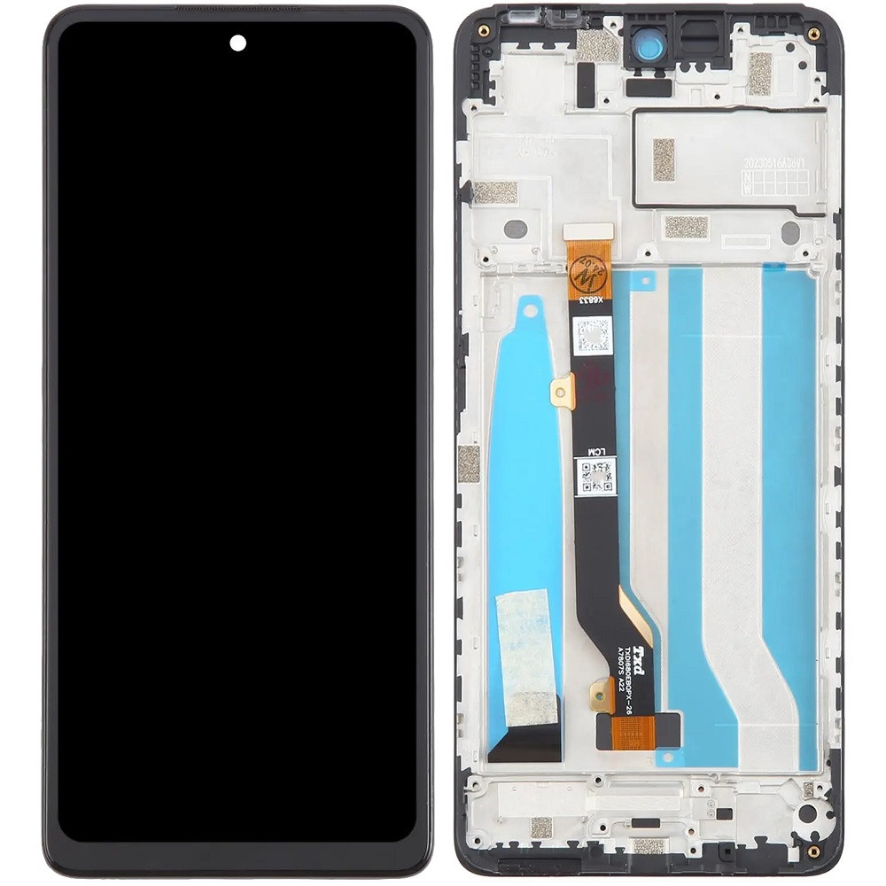 Дисплей Tecno Spark 10 Pro KI7 чорний, оригінал PRC, з рамкою, фото 1