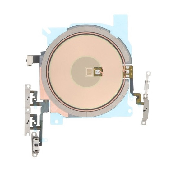 Шлейф iPhone 13 mini з кнопкою ввімкнення, гучності, перемикач віброрежиму та бездротовою зарядкою, оригінал PRC, фото 1