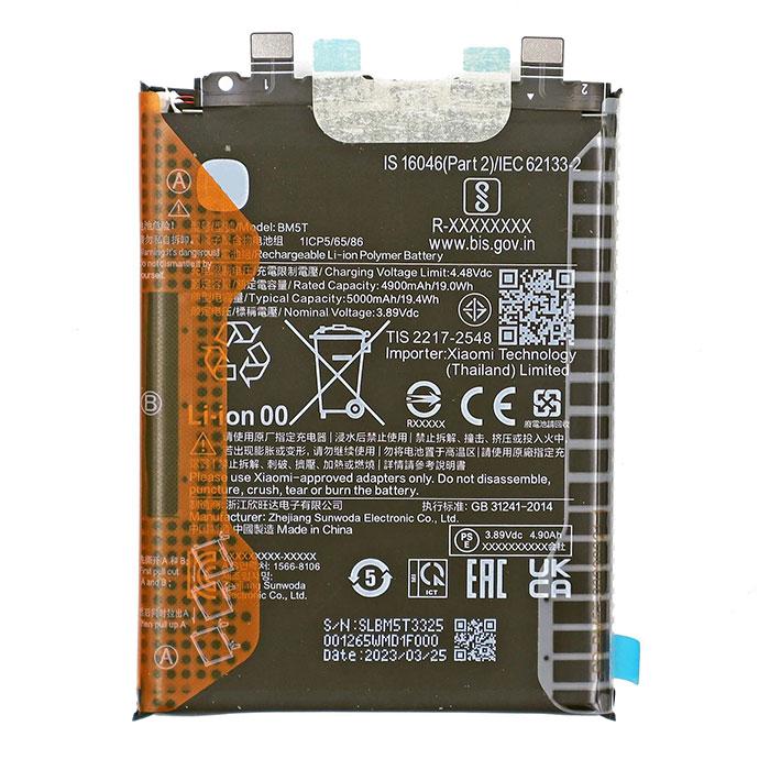 Акумулятор BM5T, Xiaomi 13T /Poco X6 Pro /Poco M6 Pro 4G /Redmi Note 13 Pro 4G, 5000mAh, оригінал PRC, фото 1