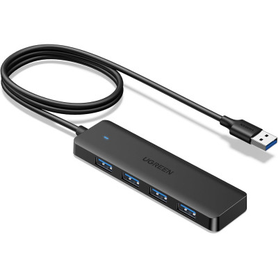 Концентратор Ugreen USB 3.0 to 4хUSB 3.0 1.0m Space Gray CM219 (35574), фото 1