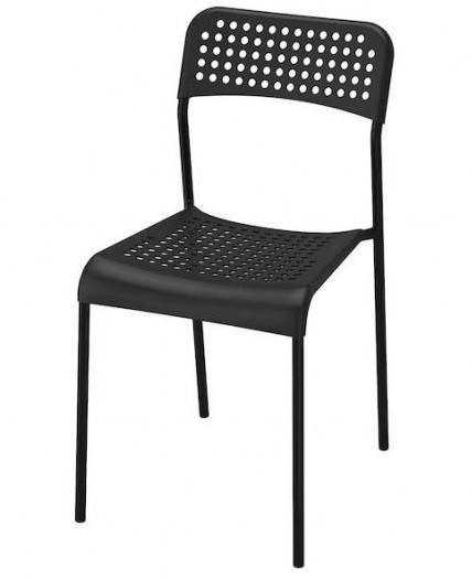 Стілець пластиковий на металевому каркасі Ерго Мікс меблі , колір чорний