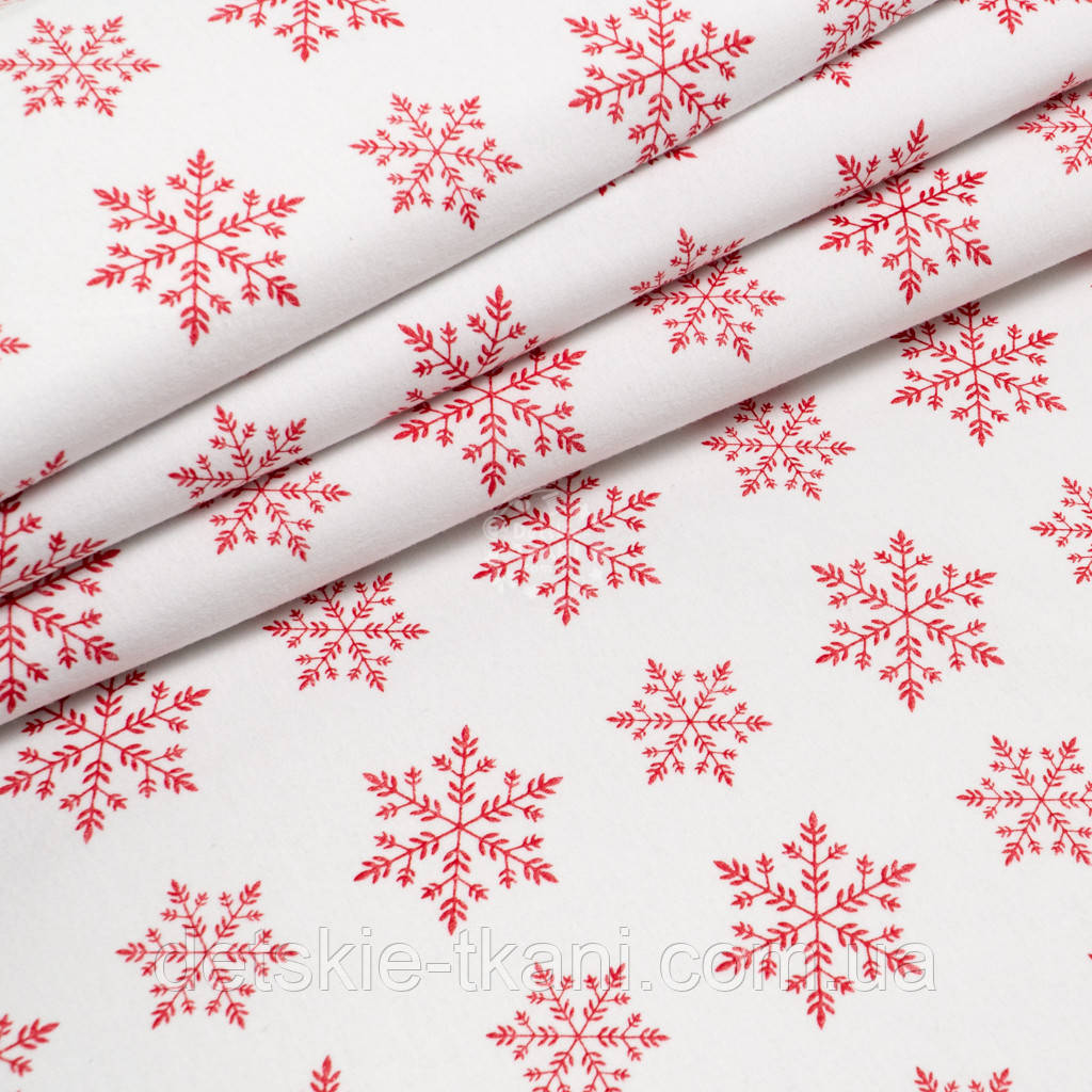 Фланель "Великі, тонкі сніжинки", ширина 240 см, фото 1