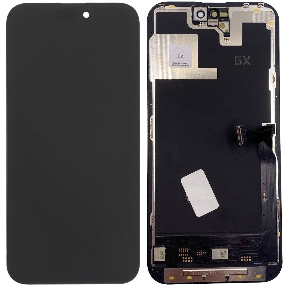 Дисплей iPhone 14 Pro Max чорний, OLED, OEM Hard, GX, фото 1