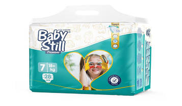 Підгузки дитячі Baby Still XXL 7 (18+ кг) Jumbo 28 шт. для дорослих малюків