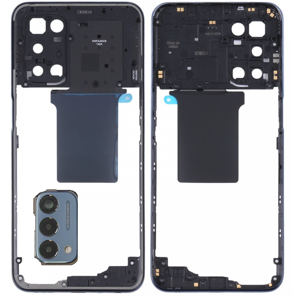 Рамка корпусу OnePlus Nord N200 5G синя, Blue Quantum + скло камери, фото 1