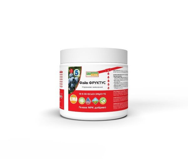 Добриво GroGreen Файв Фруктус 18-9-36 + 6 CaO + 3 MgO + TE - 1 кг, фото 1