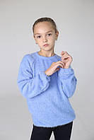 Светр для дівчинки пухнастий травка блакитнийSmileTime Golden Star