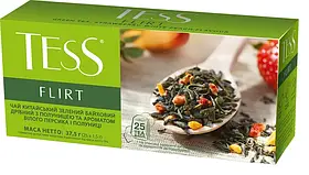 Чай TESS Flirt Зелений з полуницею пакетований 25 x 1.5 г