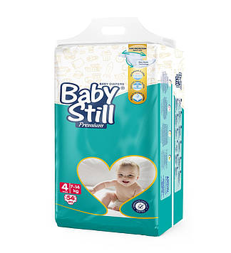 Підгузки дитячі Baby Still maxi 4 (7-14 кг) Jumbo 54 шт. дихаючі економічна упаковка