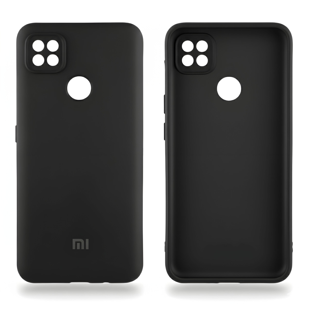 Силіконовий чохол із мікрофіброю Silicone case для Xiaomi Redmi 9C чорний матовий