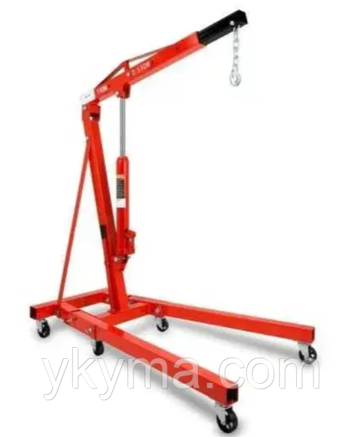 Кран-знімач двигуна гідравлічний підкатний 2Т EBERTH, фото 1