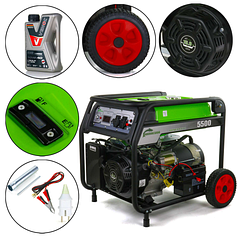 Генератор Barracuda 5500 3F 7 кВА 5,5 кВт 230 В 400 В з ручним запуском + AVR