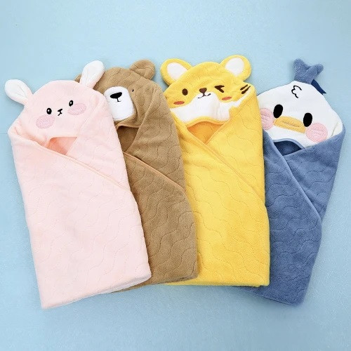 Дитячий Махровий Рушник - Тигр ❤️ Форма Куточок ❤️ з Капюшоном 🔥 90х90 см