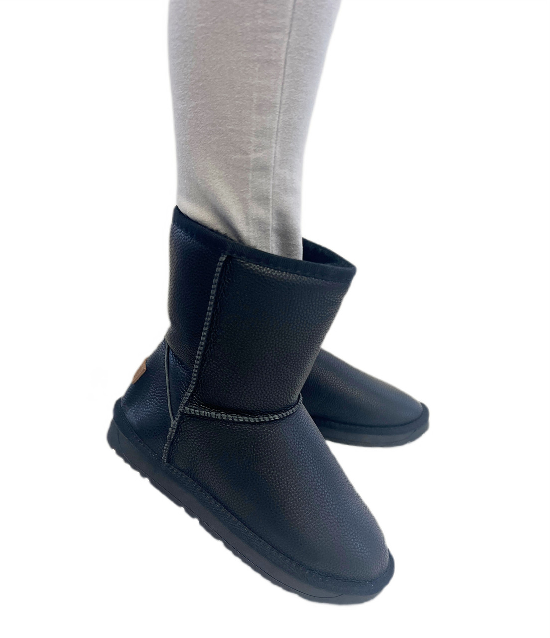 Чорні шкіряні уги на змійці розмір 41 42 43 44, фото 1