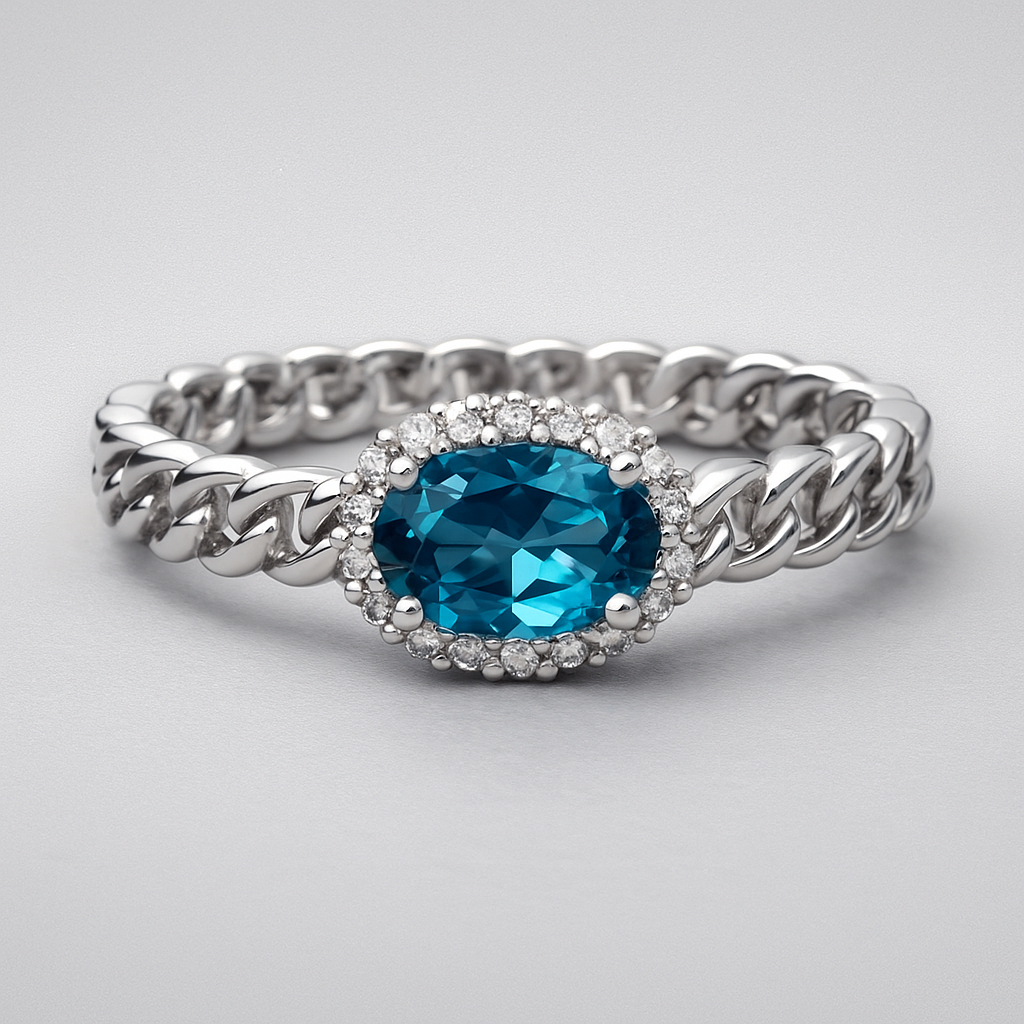 Топаз Лондонський срібна каблучка, 0611ЛТ, фото 1